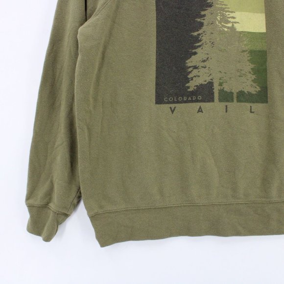 Techstyles Sweatshirt Womens Brown Pullover Colorado Vail Graphic Small S - Picture 5 of 9